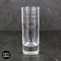 Personalised Purple Ronnie Wedding Male Shot Glass Extra Image 2 Preview